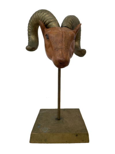 Vintage Rams Head on Stand