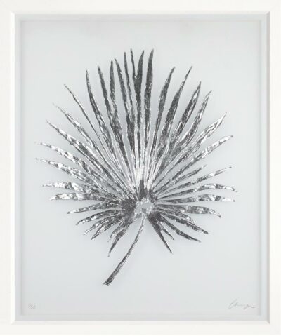 Limited Edition Hand Made Silver Fan Palm Print