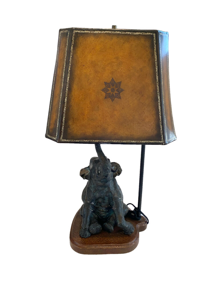 Vintage Maitland Smith Elephant Lamp