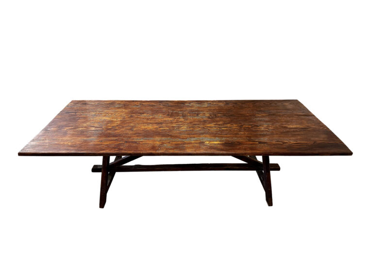 Pine Refectory Dining Table with X Base