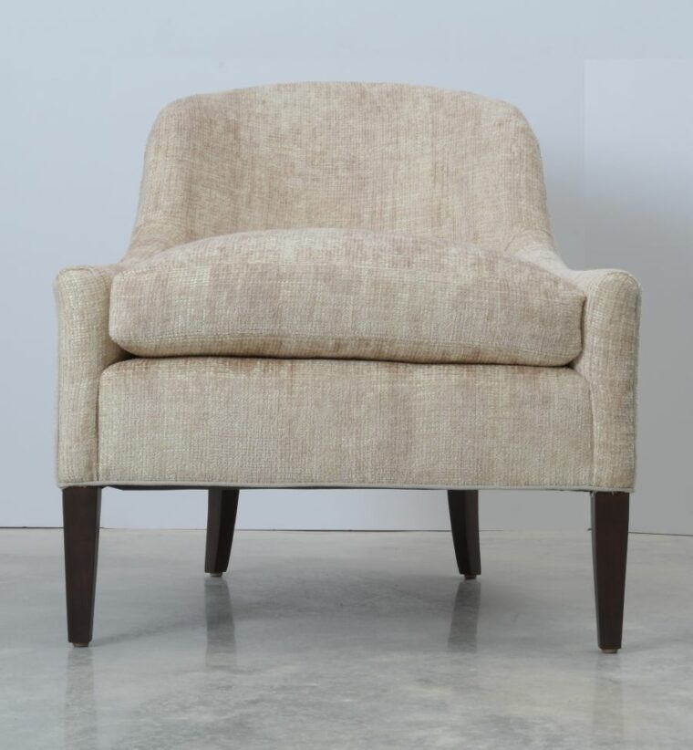 Round Back Blush Modern Chair
