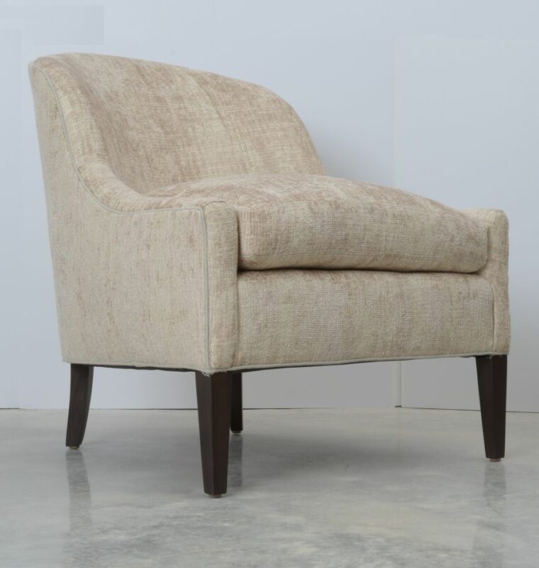 Round Back Blush Modern Chair