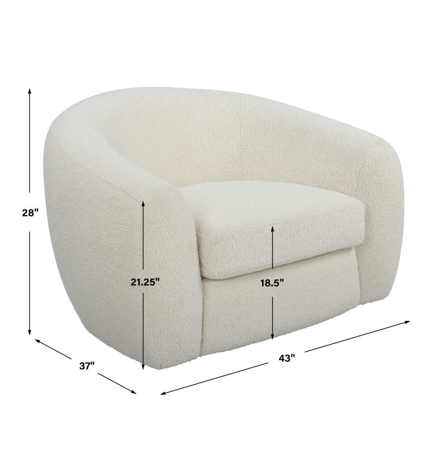 Shearling swivel deals chair