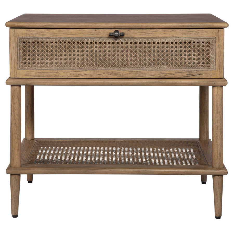 Mid-Century Style Wood and Cane Side Table - Mecox Gardens
