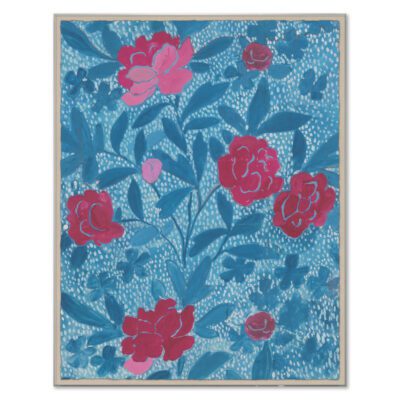 Paule Marrot Floral Blue Print Art