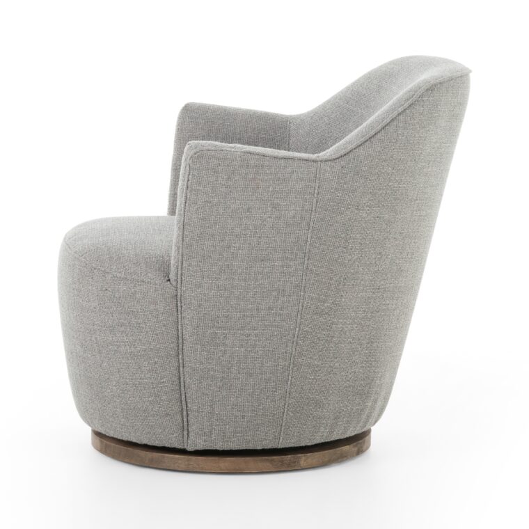 Grey Silver Petite Swivel Chair