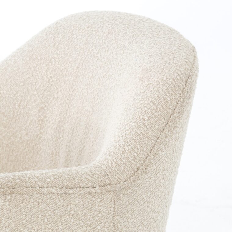Ivory Petite Boucle Swivel Chair