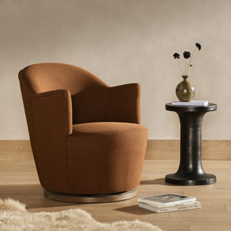 Rust Petite Swivel Chair
