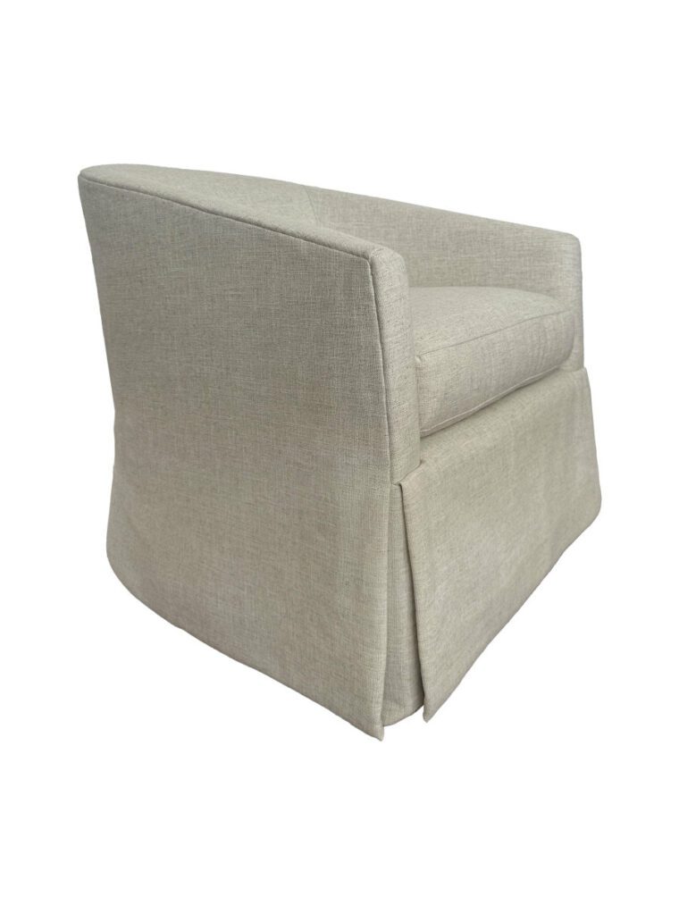 Mayland Swivel Chair in Dove Fabric