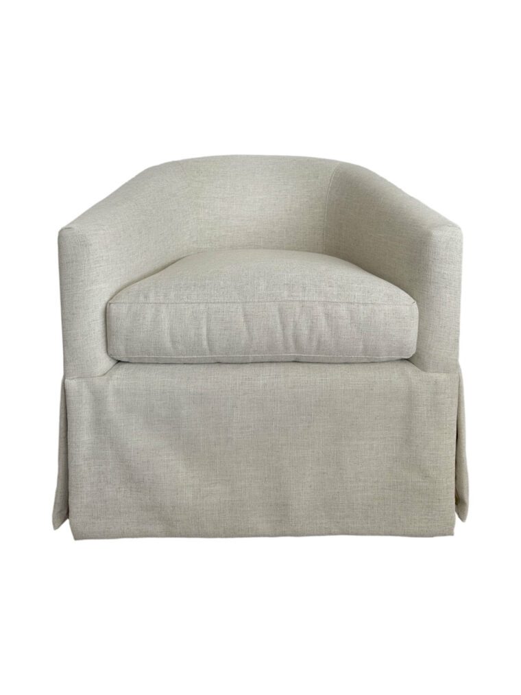Mayland Swivel Chair in Dove Fabric