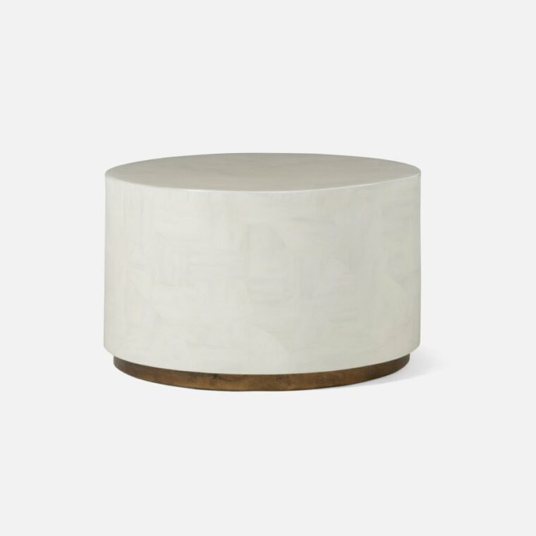 White Faux Horn Coffee Tables
