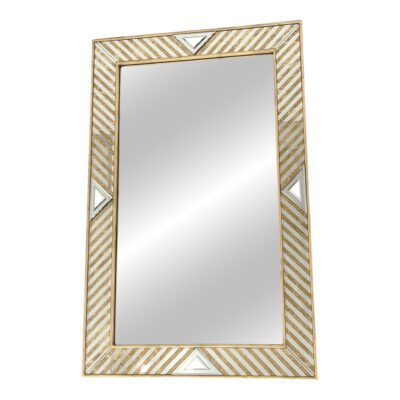 Triangle Detail Gold Finished Mirror