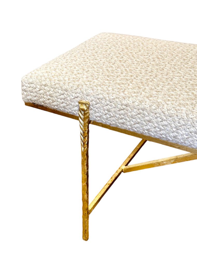 Gilded Lacing Bench Gold Thread Fabric
