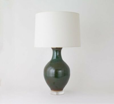 Paul Schneider Athens Lamp in Green Crackle Glaze