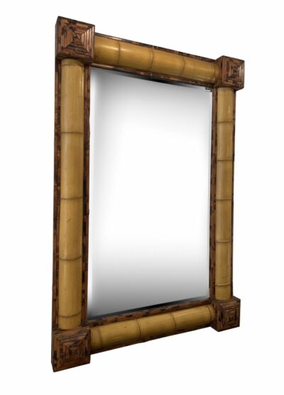 Bamboo and Tortoise Vintage Mirror