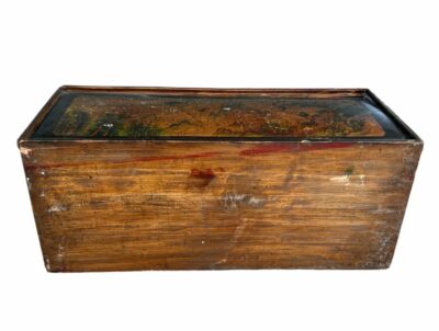 Antique Chinese Painted Crane Box