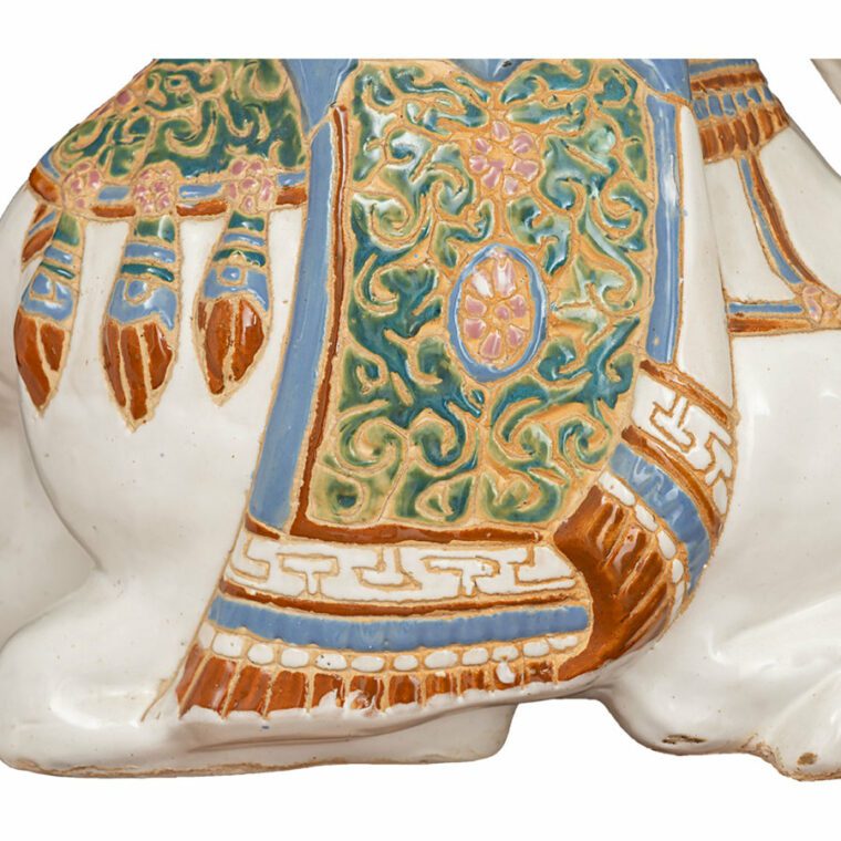 Vintage Ceramic Camel Garden Stool