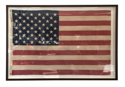 Vintage 50 Star Framed American Flag