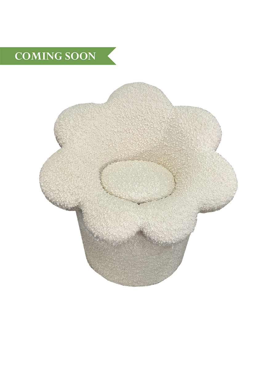 Pair of Art Deco Style Boucle Flower Chairs - Mecox Gardens