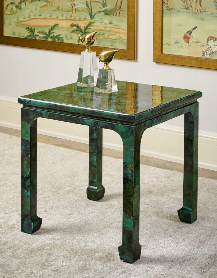 Malachite Green Side Table