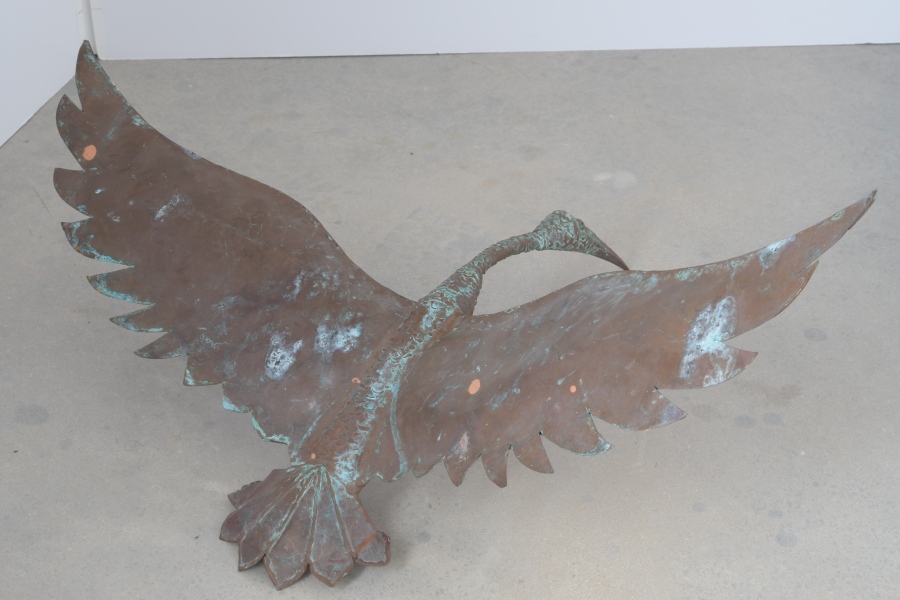 Vintage Copper Bird Sculpture - Mecox Gardens