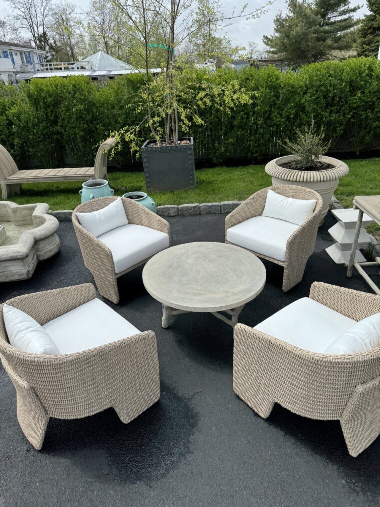 Outdoor Wicker Three Leg Chair