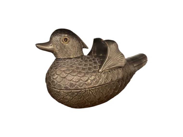 Vintage French Silver Plated Duck