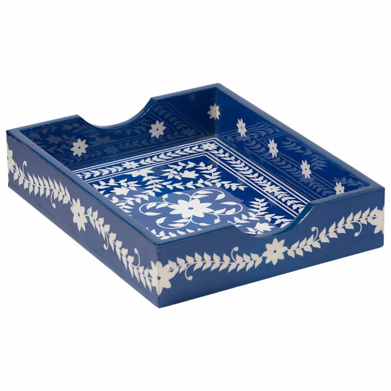 Lacquered Floral Tray