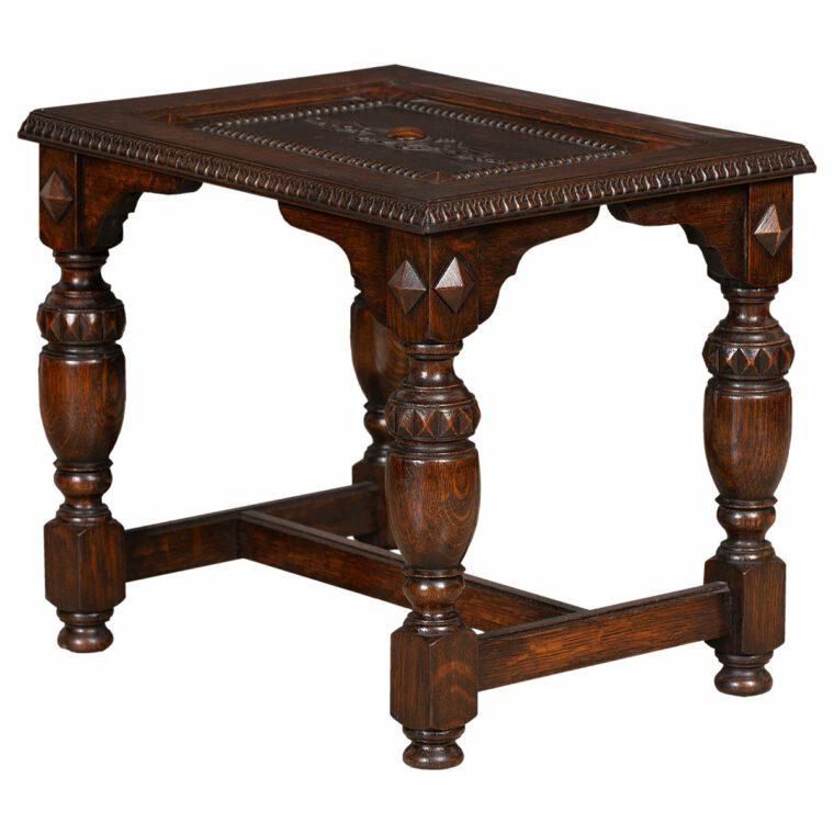 Antique English Oak Side Table