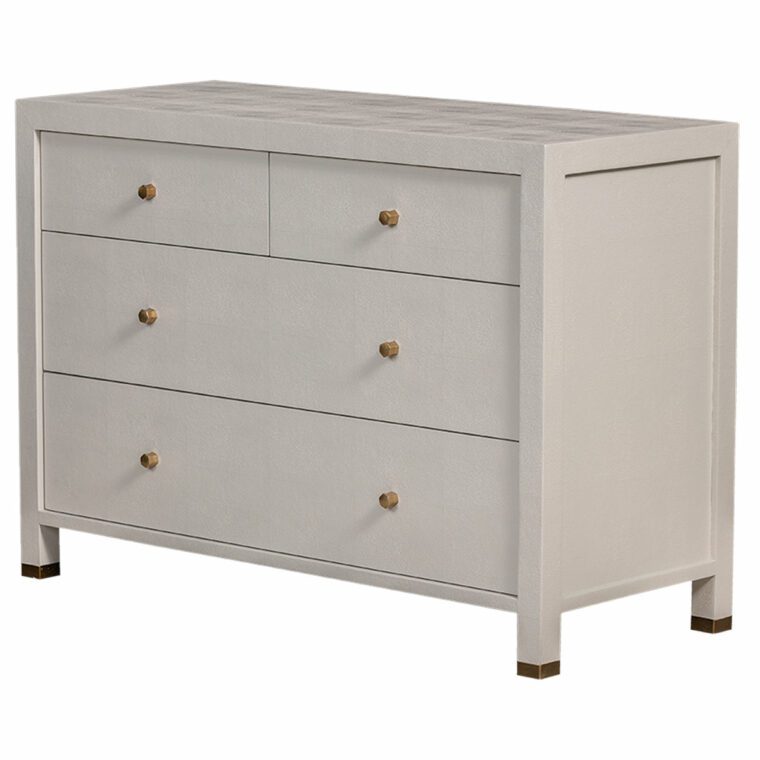 Alden French Gray Faux Shagreen Dresser