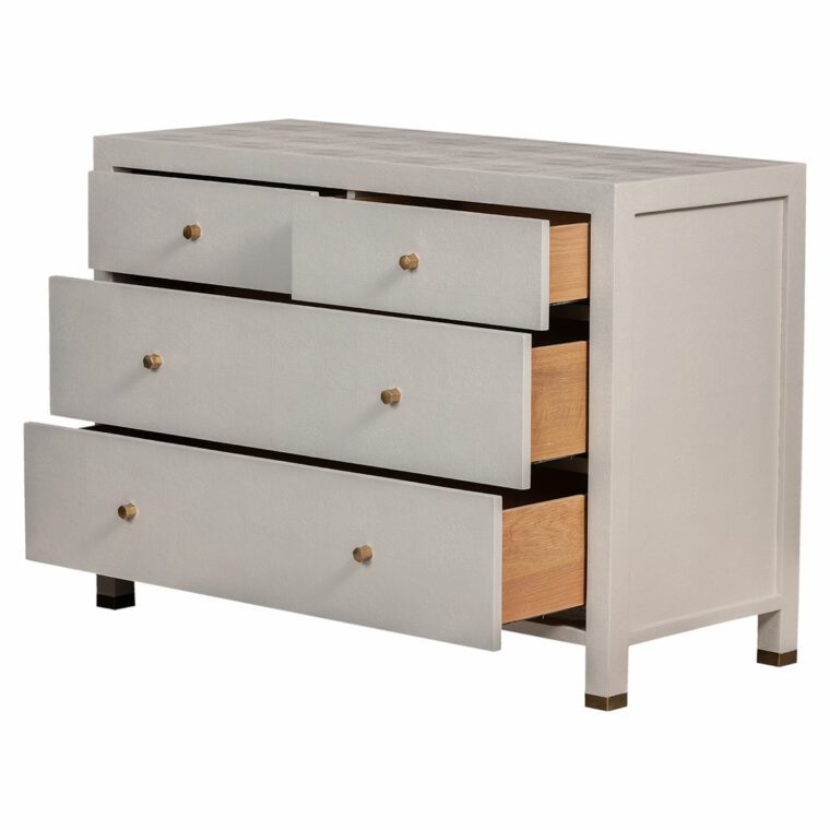 Alden French Gray Faux Shagreen Dresser