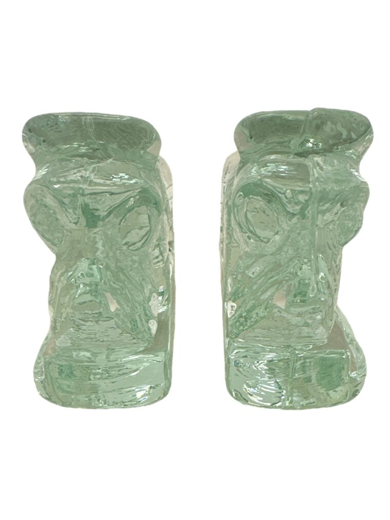 Vintage Set of Glass Scottie Dog Bookends