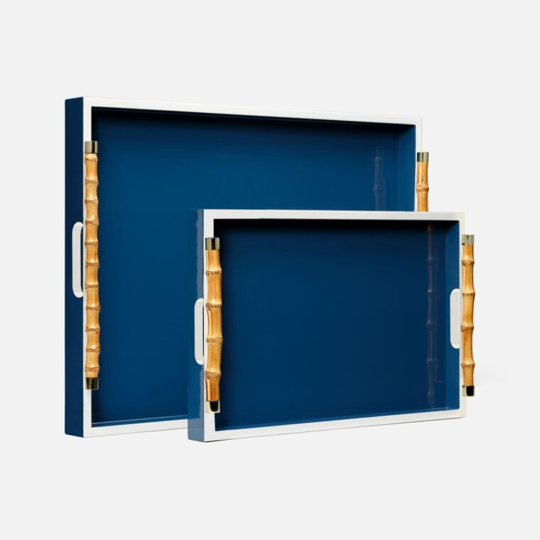 High Gloss Lacquered and Bamboo Trays