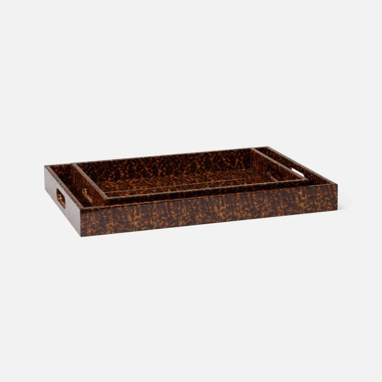 High Gloss Faux Tortoise Trays