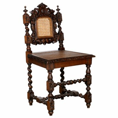 Antique French Carved Oak Small Chair