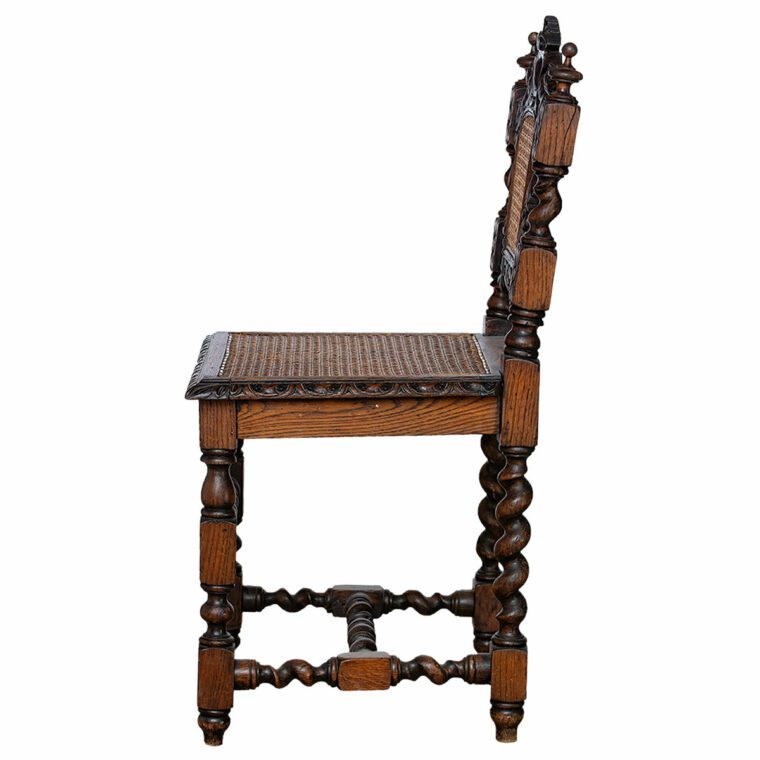 Antique French Carved Oak Small Chair