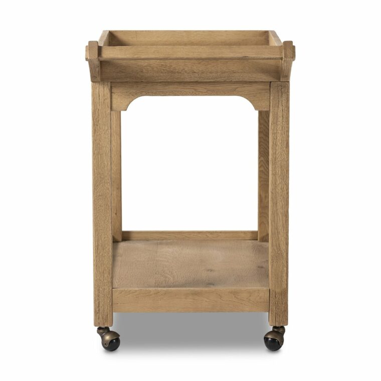 Chinese Style Oak Bar Cart