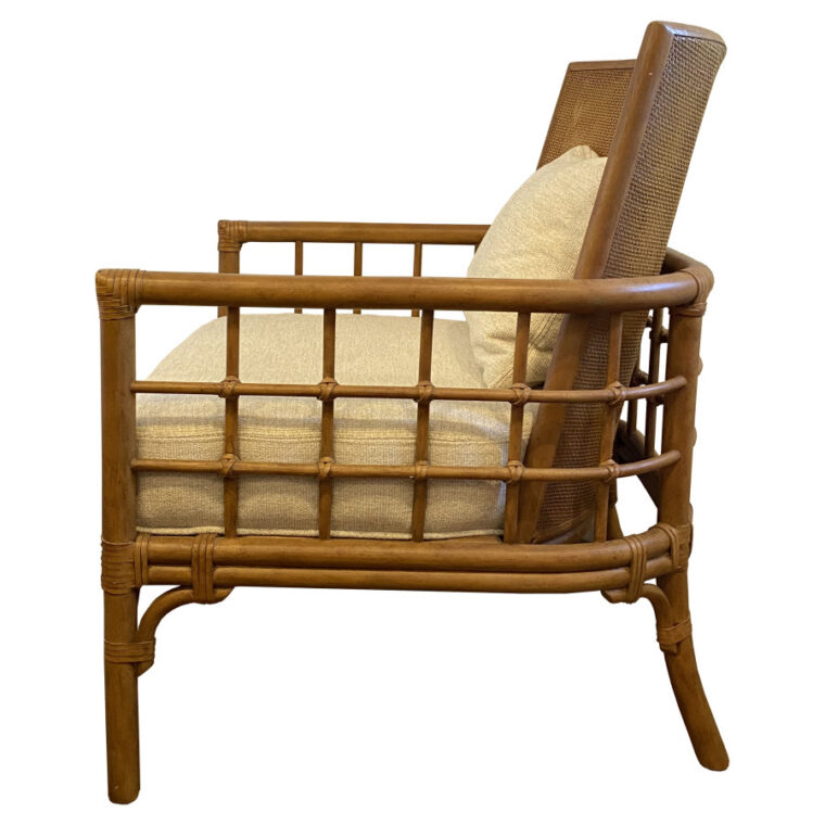 Carlos Chair with Rattan and Caned Back - Image 2