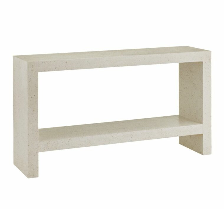 Outdoor Ivory Terrazzo Console