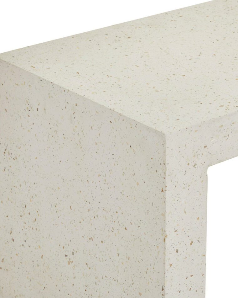 Outdoor Ivory Terrazzo Console