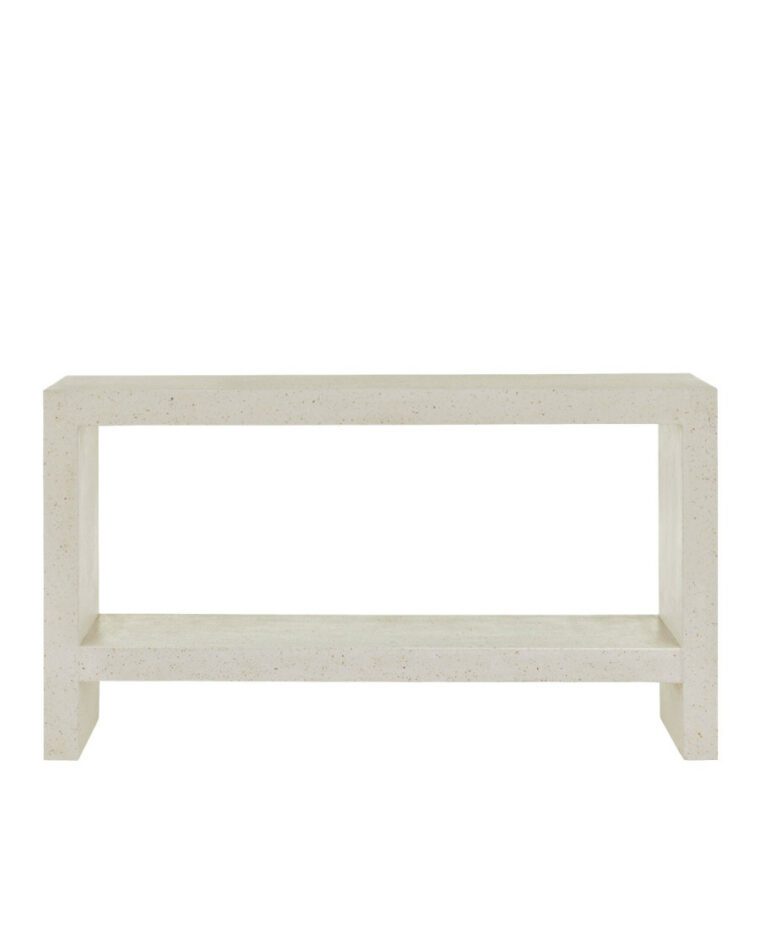 Outdoor Ivory Terrazzo Console