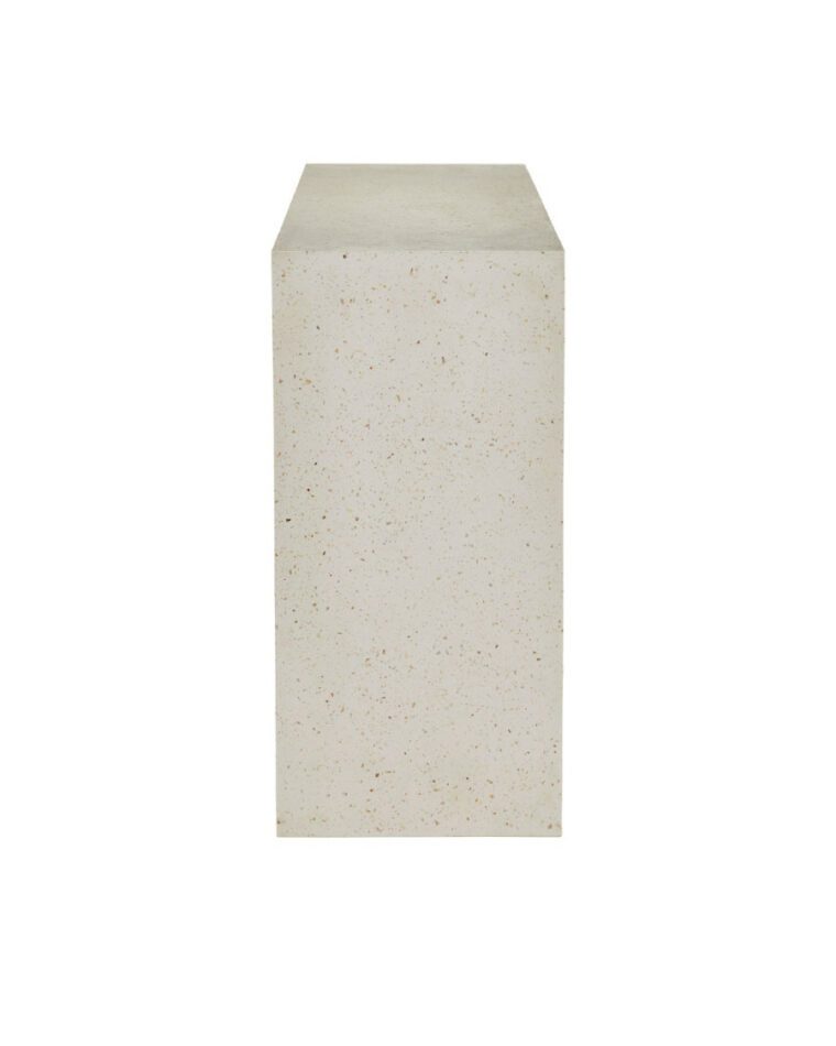 Outdoor Ivory Terrazzo Console