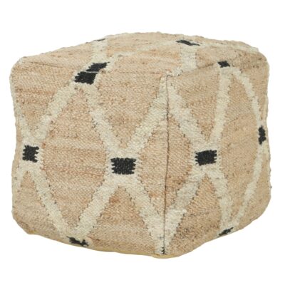 Jute and Hemp Pouf Ottoman