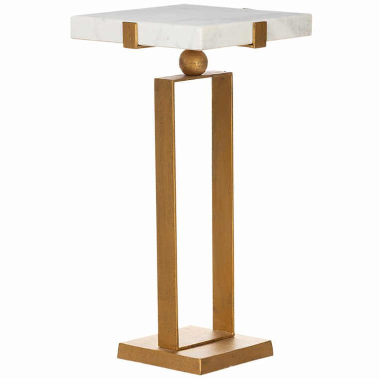 Ball and Rod Marble Drink Table