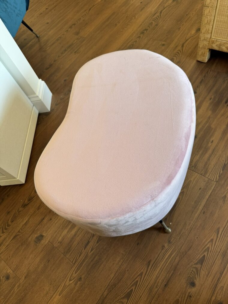 Pair of Vintage Italian Mid-Century Pink Bean Stools