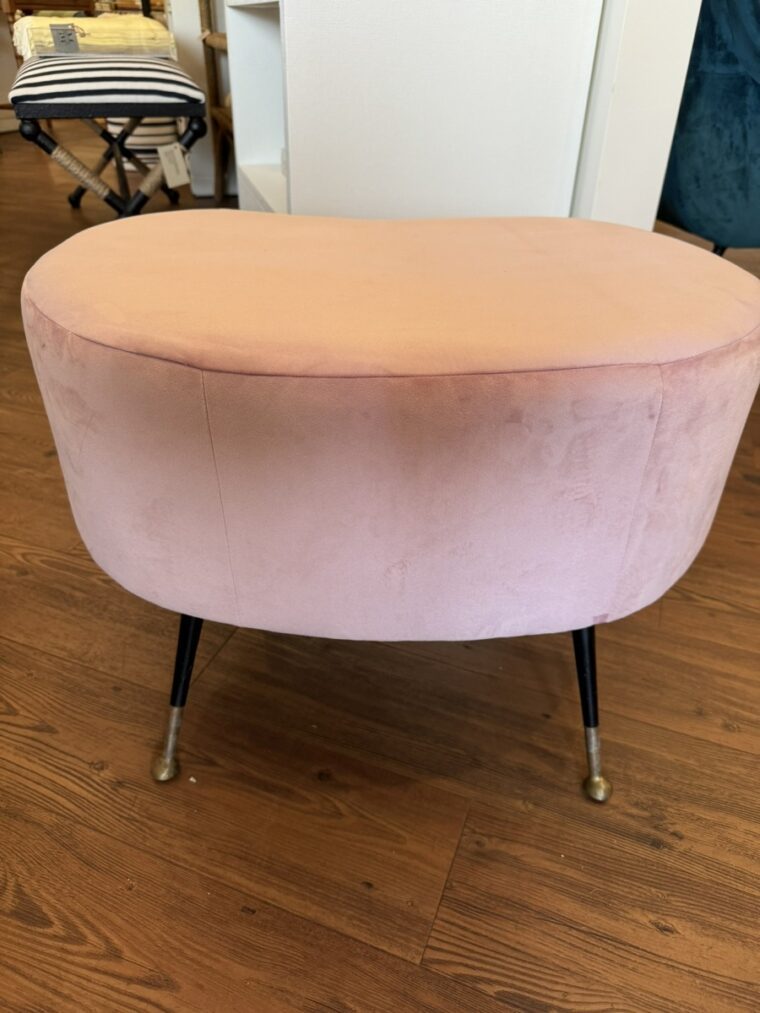 Pair of Vintage Italian Mid-Century Pink Bean Stools