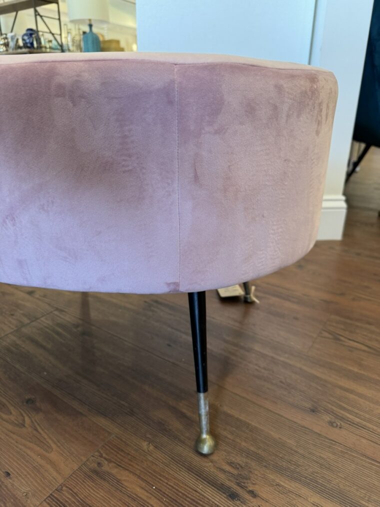 Pair of Vintage Italian Mid-Century Pink Bean Stools