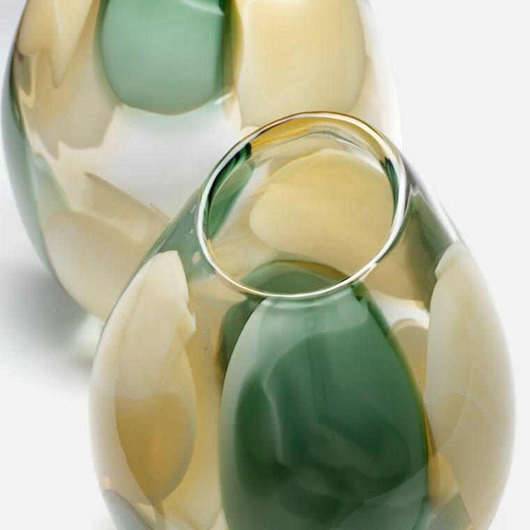 Patterned Blown Glass Vases