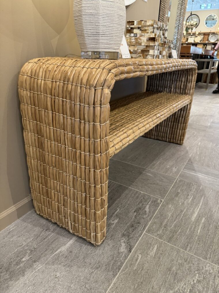 Charly Seagrass Woven Console Table