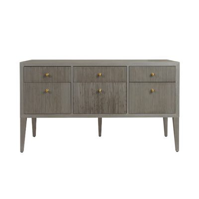 Fluted Buffet with Ball Brass Knobs